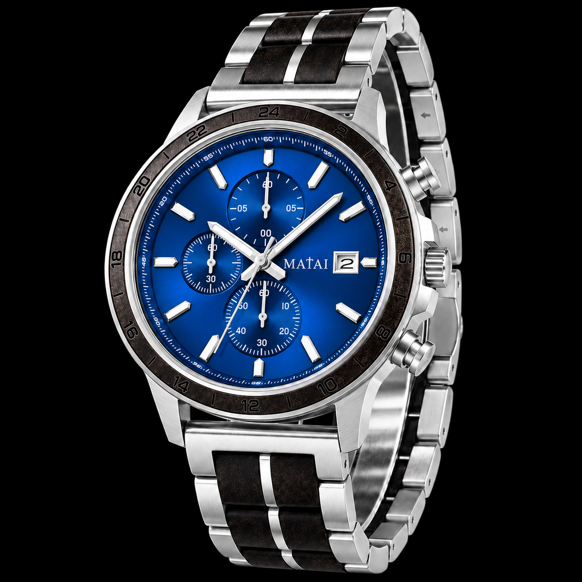 MATAI | EXODUS Timepiece | Silver Siva Cobalt