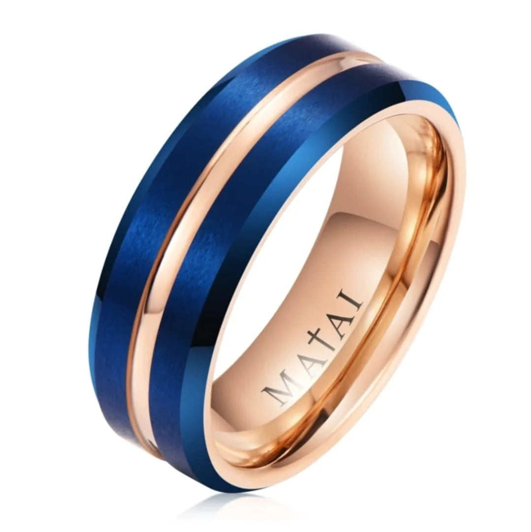 MATAI | Rose Gold Blue | Rose of Sharon Ring