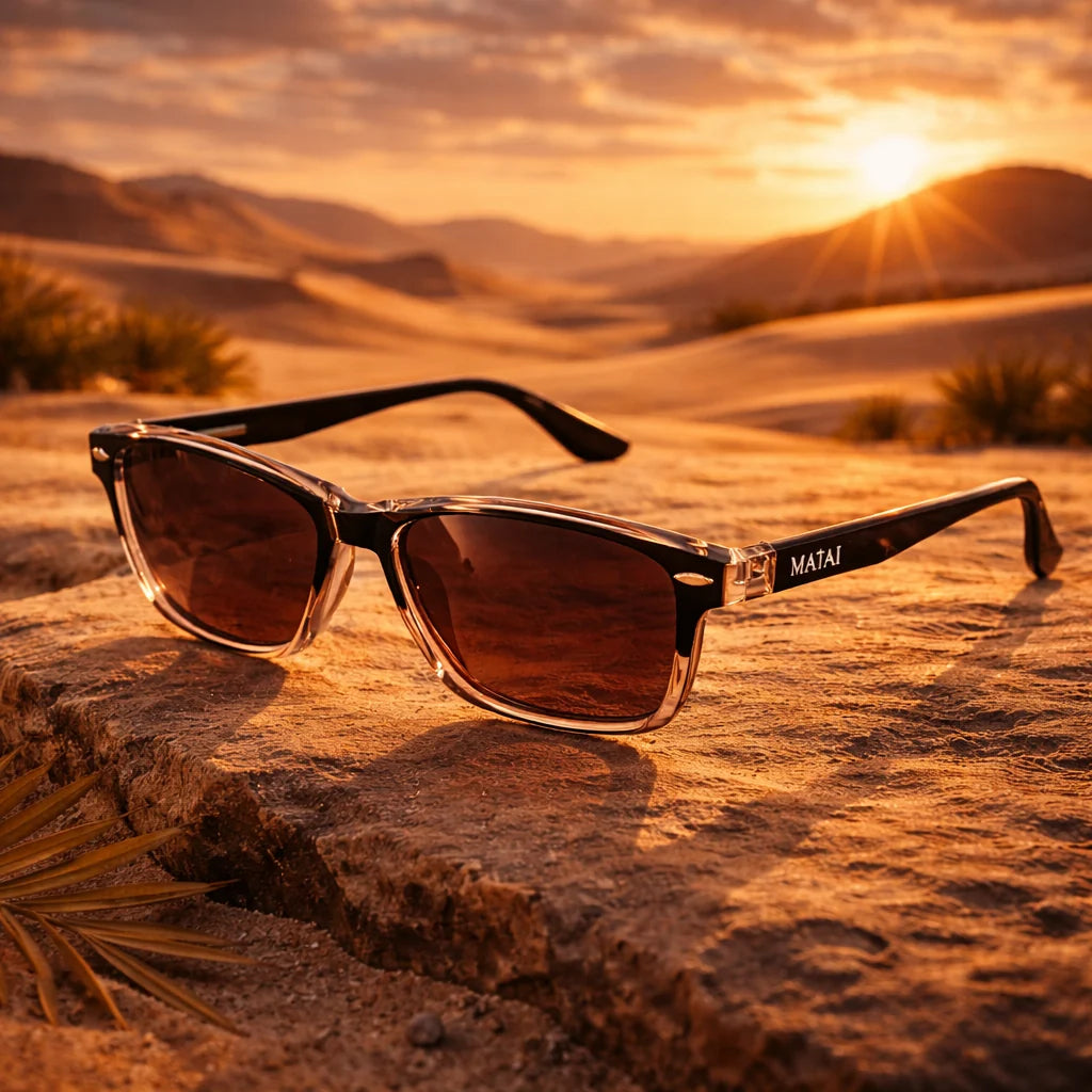 MATAI AJ1 Sunglasses - Dual Tone Black | Brown