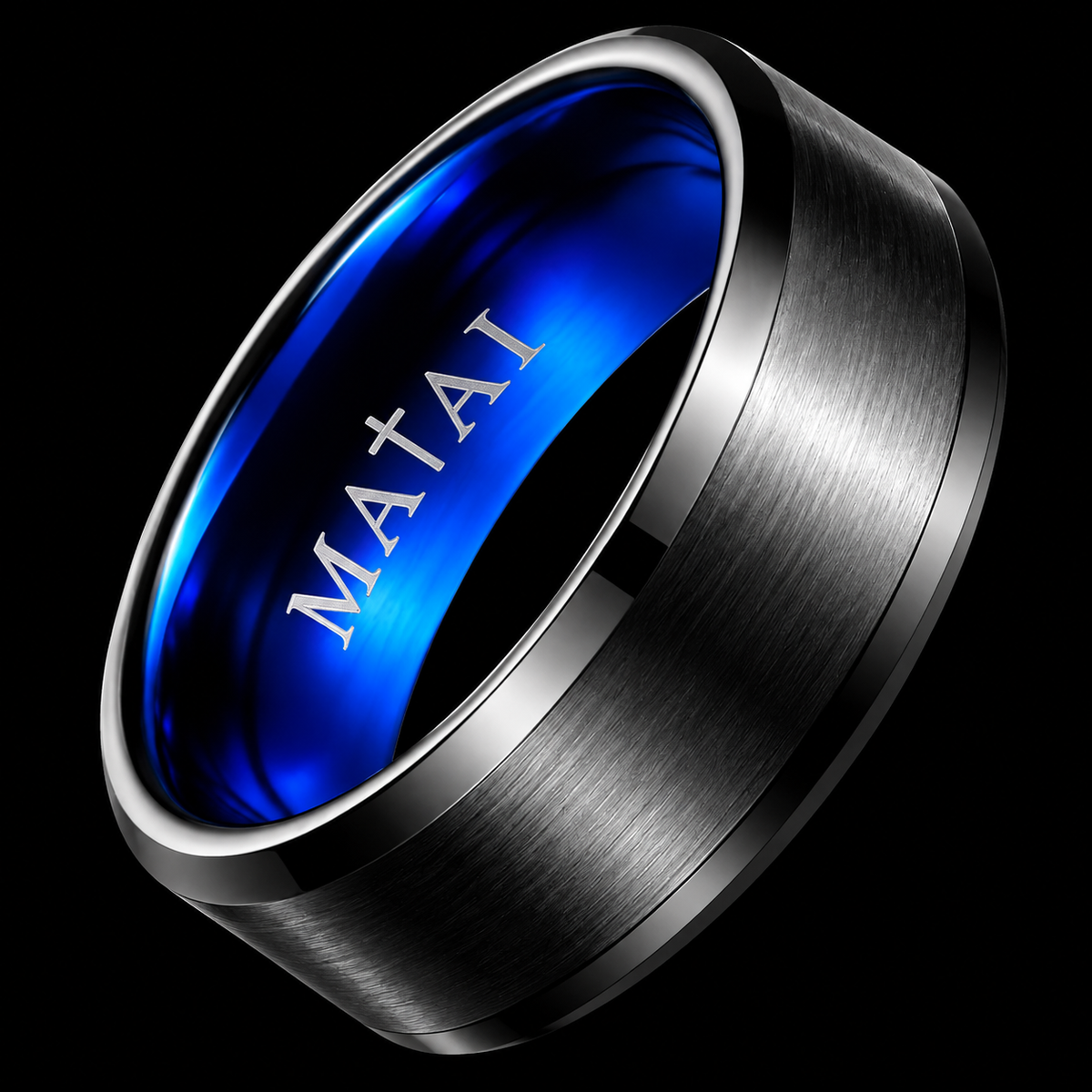 MATAI | S1 Dark Silver Manu Blue | Manu Ring