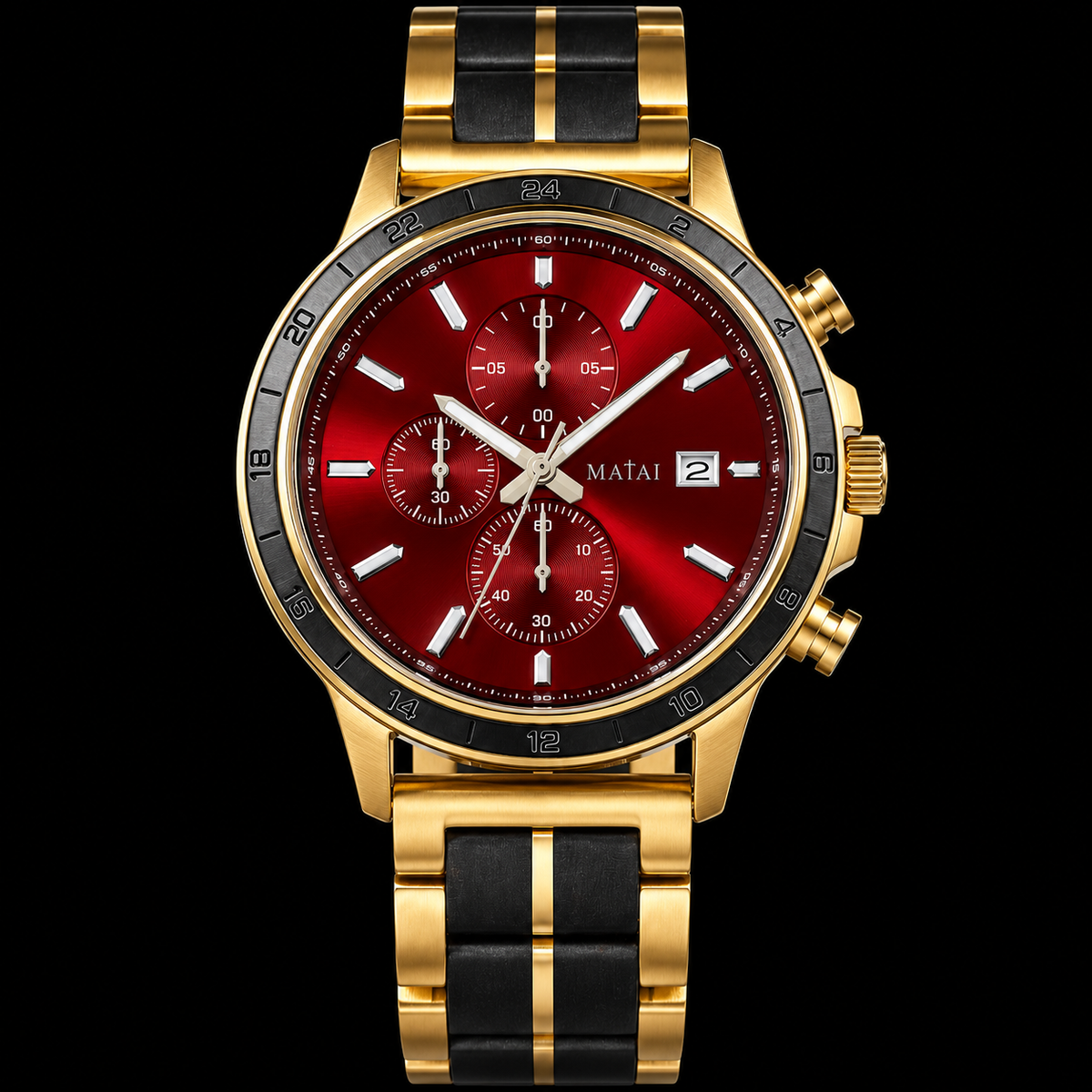 MATAI | EXODUS Timepiece | Gold Crimson