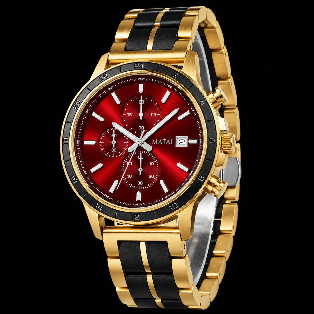 MATAI | EXODUS Timepiece | Gold Crimson