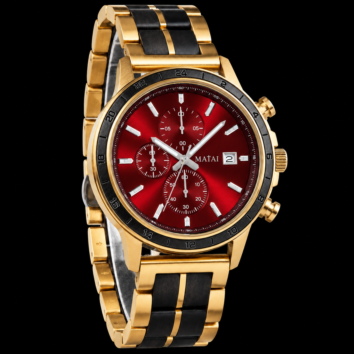 MATAI | EXODUS Timepiece | Gold Crimson