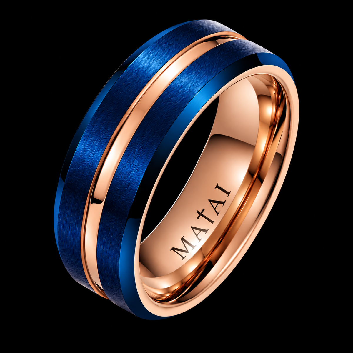 MATAI | S2 Rose Gold Blue | Rose of Sharon Ring