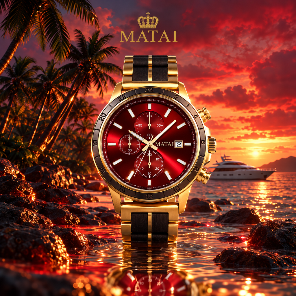 MATAI | EXODUS Timepiece | Gold Crimson | Oct 15th Release Day
