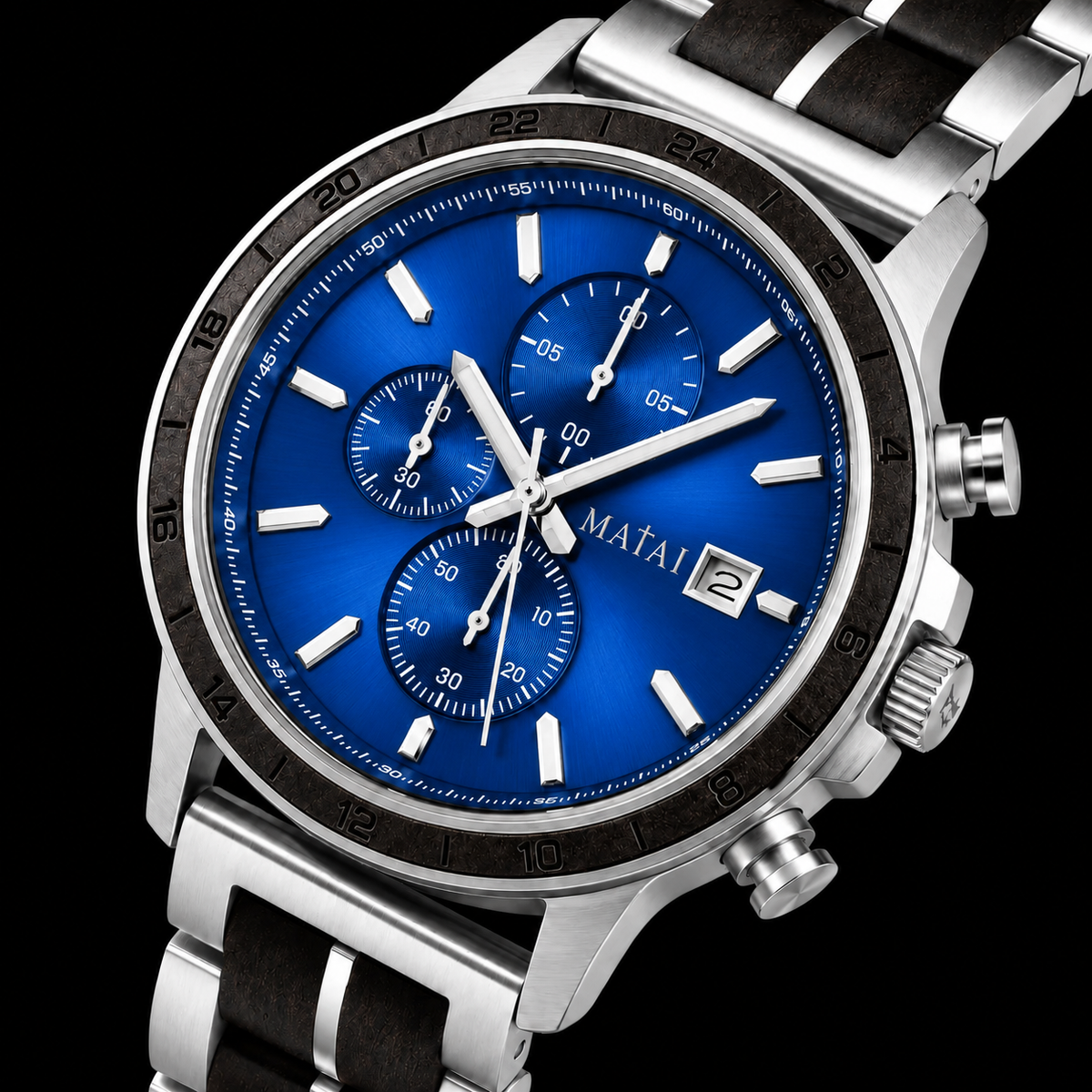 MATAI | EXODUS Timepiece | Silver Siva Cobalt